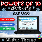 Multiply and Divide Decimals by Powers of 10 Winter Theme 