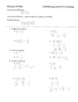 Preview of Multiply and Divide Fractions