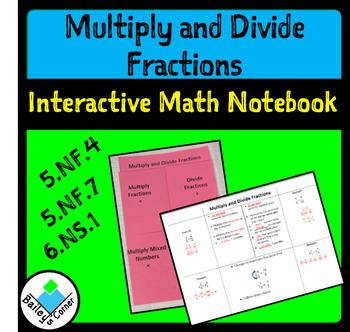 Preview of Multiply and Divide Fractions Foldable for Interactive Notebook