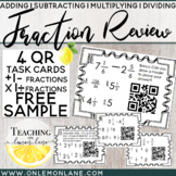 Multiply and Divide Fractions QR Code Freebie Task Cards
