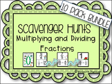 Fractions: Multiply and Divide - Scavenger Hunts 10-Pack