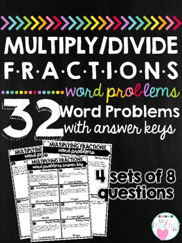 Preview of Multiply and Divide Fractions Word Problems