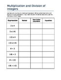 Multiply and Divide Integers