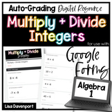 Multiply and Divide Integers Google Forms Homework
