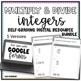 Multiply and Divide Integers Google Forms Homework