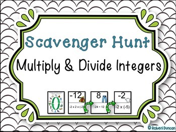 Preview of Multiply and Divide Integers - Scavenger Hunt