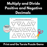 Multiply and Divide Positive and Negative Decimals Cut and