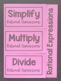 Multiply and Divide Rational Expressions - Editable Foldab