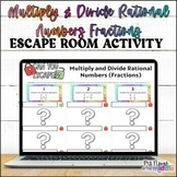 Multiply and Divide Rational Numbers Fractions Escape Room