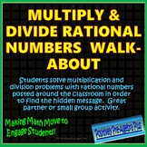 Multiply & Divide Rational Numbers Walk-About Activity-Dis