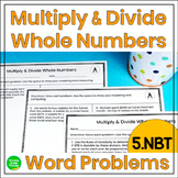 Multiply and Divide Whole Numbers Word Problems Worksheets