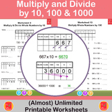 Multiply and Divide Whole Numbers by 10, 100 and 1000