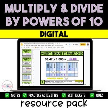 Preview of Multiply and Divide by Powers of 10 - Digital
