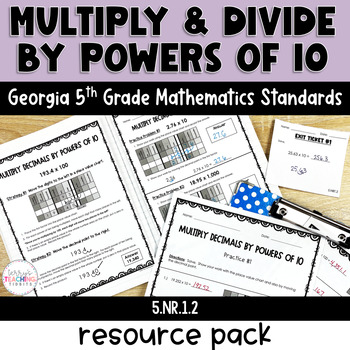 Preview of Multiply and Divide by Powers of 10 - NEW Georgia Math Standards - 5th Grade