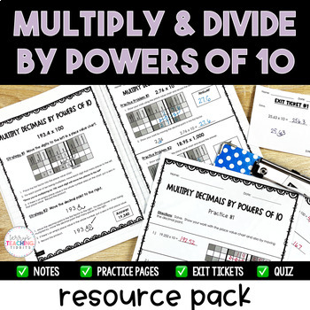 Preview of Multiply and Divide by Powers of 10 with NEW Georgia Math Standards - 5th Grade