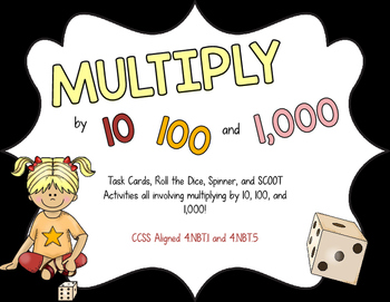 Preview of Multiply by 10, 100, and 1000 Activity Pack