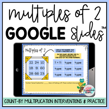 Preview of Multiply by 2 Google Classroom Multiplication Facts Activities