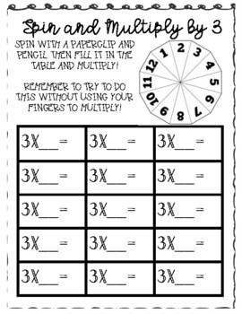 Multiply by 3s and 4s Packet by Allison Sinks | Teachers Pay Teachers