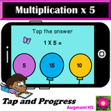 Multiply by 5 summer Boom CardsTM
