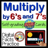 Multiply by 6 and 7 BOOM Cards Digital Multiplication Fact