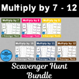 Multiply by 7, 8, 9, 10, 11, and 12 Scavenger Hunts Bundle