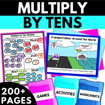 Preview of Multiples of 10 | Multiply by Tens | 3.NBT.3