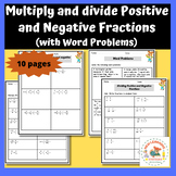 Multiply,divide Positive and Negative Fractions (with Word
