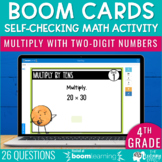 Multiply a Two-Digit Number Boom Cards | 4th Grade Math Mu
