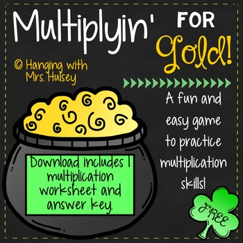 Preview of Multiplyin' For Gold! (Free St. Patrick's Day Printable)