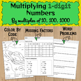 Multiplying 1 Digit Numbers by Multiples of 10 100 1000 Wo