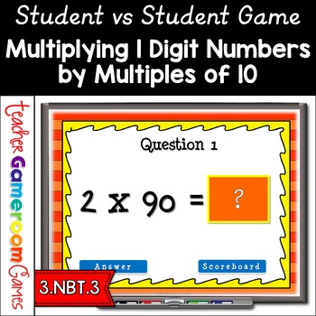 Preview of Multiplying 1 Digit Numbers by Multiples of 10 Game