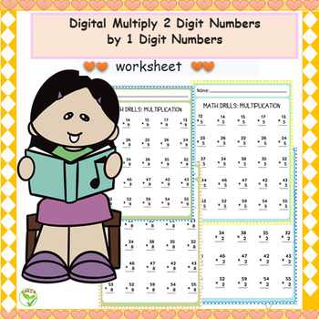 Preview of Multiply 2 Digit Numbers by 1 Digit Numbers