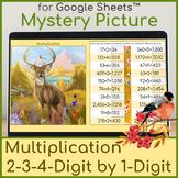 Multiplying 2 3 4 Digit by 1 Digit | Mystery Picture | Deer