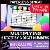 Multiplying 2 Digit & 3 Digit Numbers Digital Bingo Game -