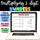 Multiplying 2-Digit Numbers - Area Model & Standard Algori