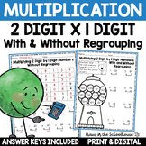 Multiplying 2 Digit by 1 Digit With and Without Regrouping