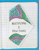 Doodle - Multiplying 2 Fractions Interactive Notebook Foldable
