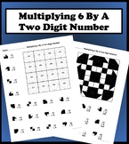 Multiplying 6 By A Two Digit Number Color Worksheet