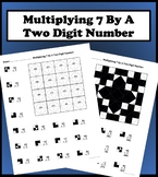 Multiplying 7 By A Two Digit Number Color Worksheet
