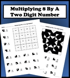 Multiplying 8 By A Two Digit Number Color Worksheet