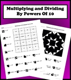 Multiplying And Dividing Numbers By Powers Of 10 Color Worksheet