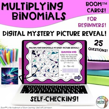 Preview of Multiplying Binomials Activity Boom™ Cards