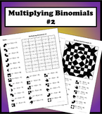 Multiplying Binomials Color Worksheet #2