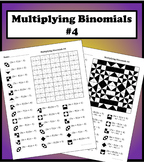 Multiplying Binomials Color Worksheet #4
