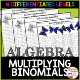 Multiplying Binomials Coloring Activities | 4 DIFFERENTIAT