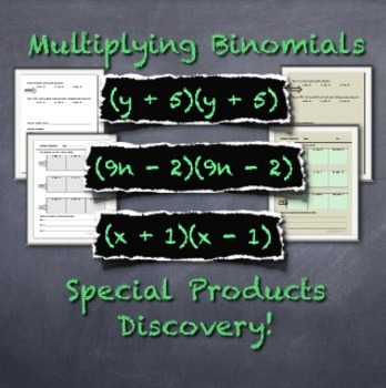Preview of Multiplying Binomials: Discovering Special Products