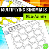 Multiplying Binomials (FOIL) Maze Activity