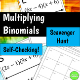 Multiplying Binomials (FOIL) Scavenger Hunt Activity