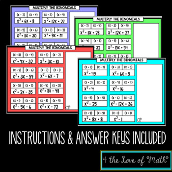 Multiplying Binomials for Google Slides™ Distance Learning | TpT