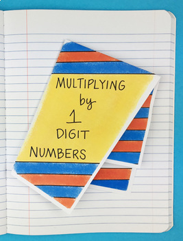 Preview of Doodle - Multiplying By 1 Digit Numbers Interactive Notebook Foldable